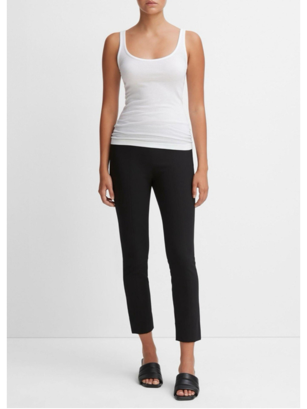 Vince Bobbi High-Rise Stitch-Seam Ponte Legging Size L Workwear Italian Cotton